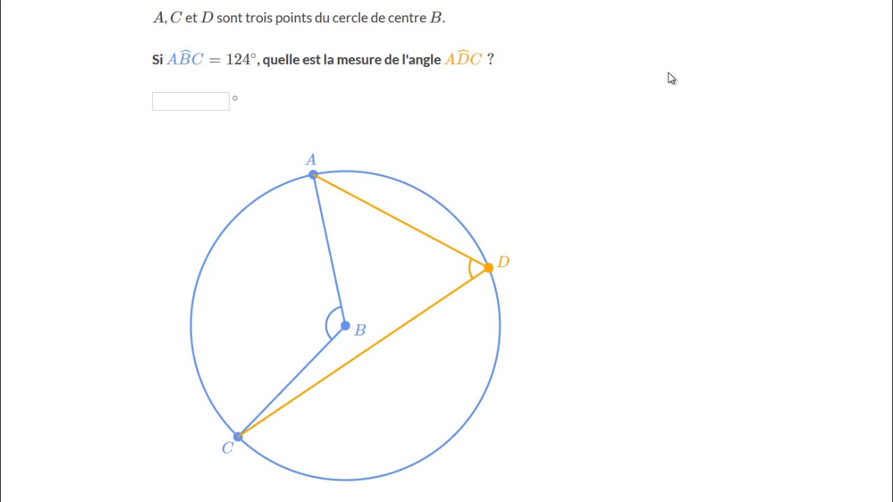 Les angles inscrits