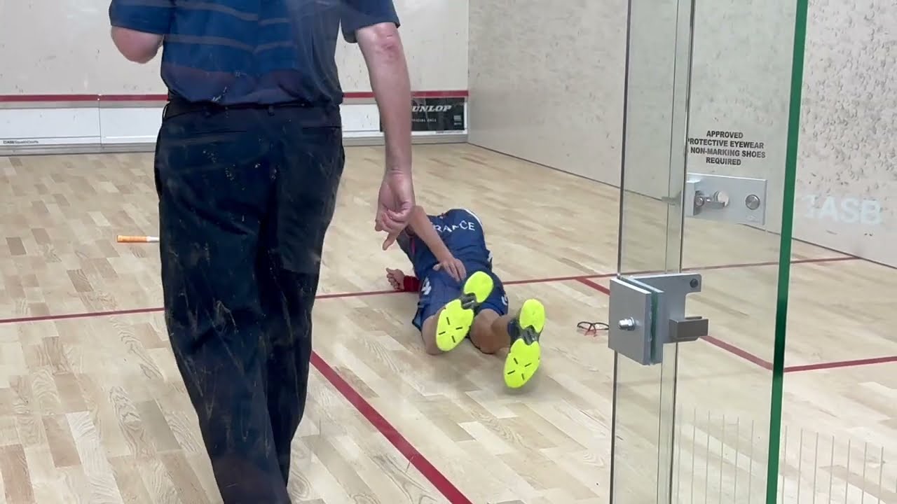 Marwan Assal vs. Antonin Romieu - 3rd game, World Squash Junior Championship 2024 in Houston