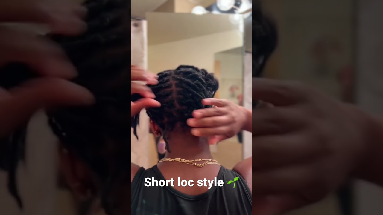 Short loc style 🌱 #locs #loctutorial #shortlocstyles #locd #shortlocs #locmaintenance #locsjourney