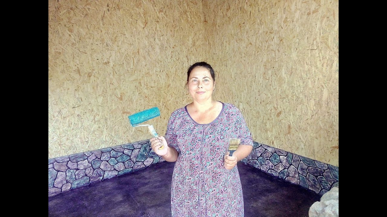 покрытие бетонного пола за копейки / concrete floor coating for a penny