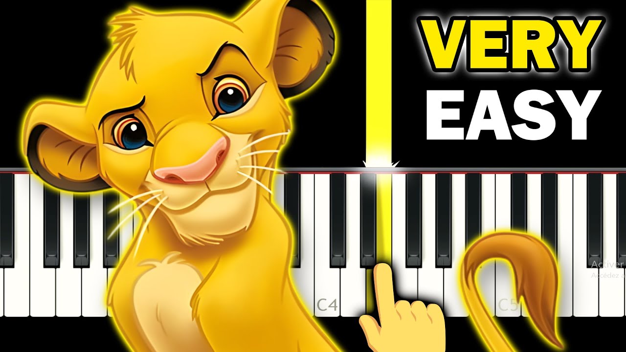 The Lion King - I Can’t Wait To Be King - VERY EASY Piano tutorial