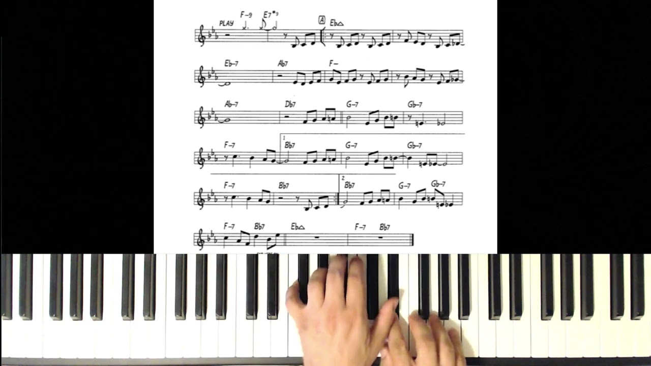 Four - M. Davis - voicing di tre note - piano tutorial di Antonio De Angelis