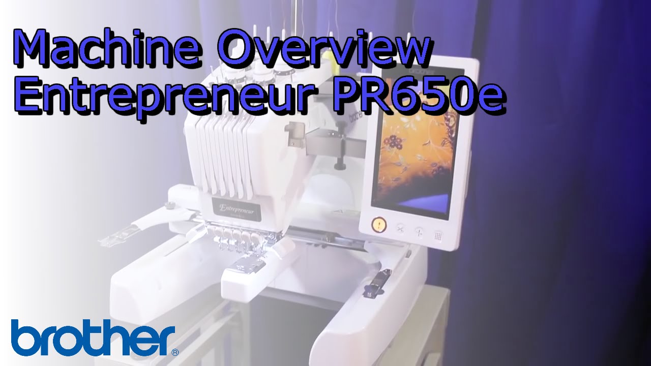 Entrepreneur® PR650e, Six-Needle Embroidery Machine Overview