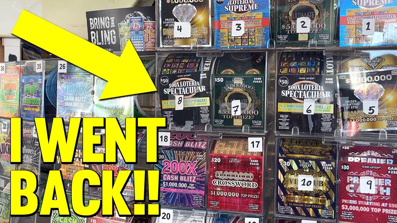 I WENT BACK AND FOUND $$$! $50 500X Lottery Tickets!!