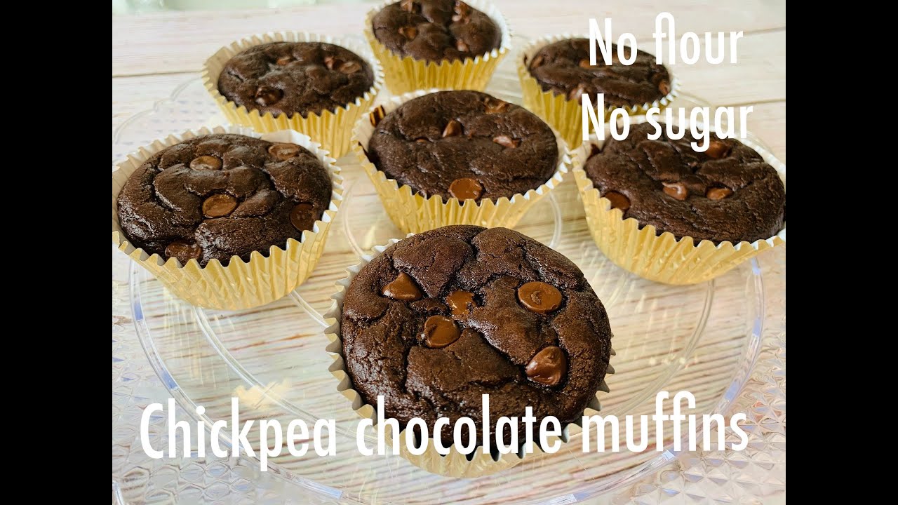 Chickpea Chocolate Muffins / Kabuli Chana Chocolate Muffins/ Healthy Muffins