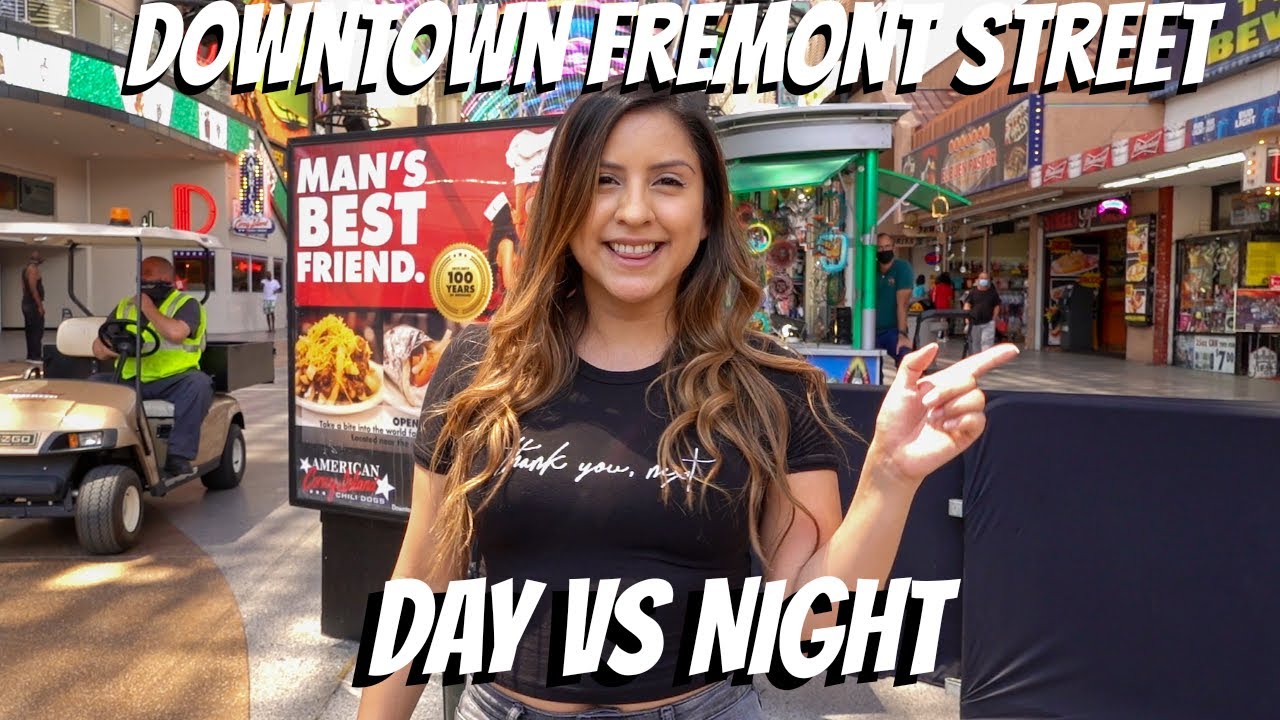 DOWNTOWN FREMONT STREET // DAY VS NIGHT