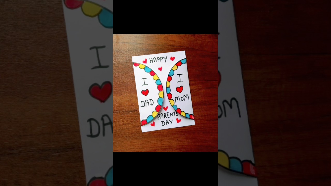 cute parents day card 2024 card idea #shorts #youtubeshorts  #mom #dad