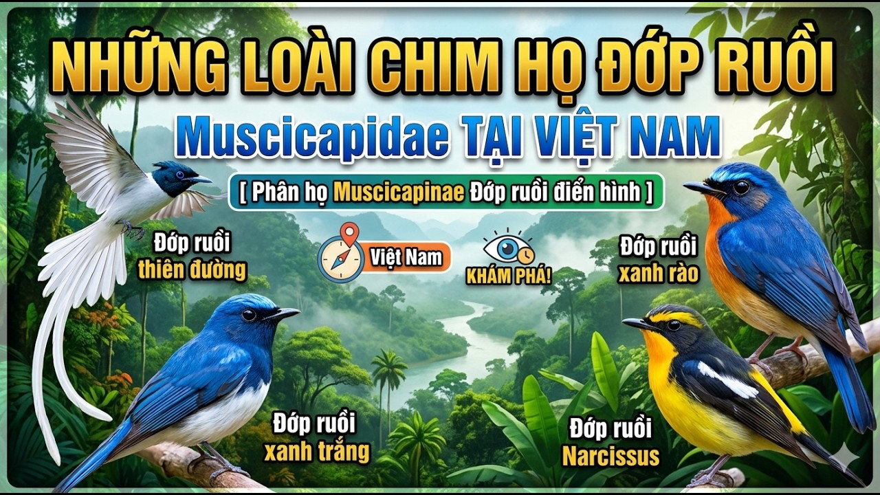 NHỮNG LOÀI CHIM HỌ ĐỚP RUỒI Muscicapidae TẠI VIỆT NAM  [ Phân họ Muscicapinae Đớp ruồi điển hình ]