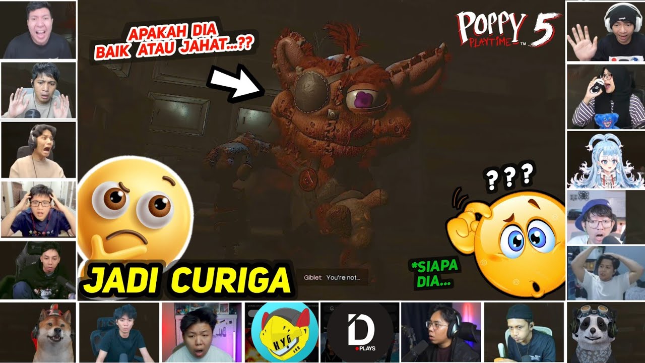 [ REAKSI YOUTUBER GAMERS ] BERTEMU GIBLET PERTAMA KALI | Poppy Playtime : Chapter 5 |