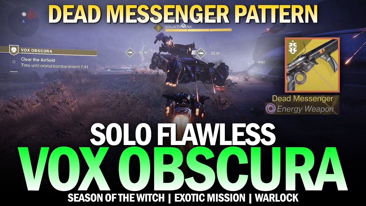 Solo Flawless Vox Obscura in Season of the Witch (Dead Messenger Exotic Pattern) [Destiny 2]