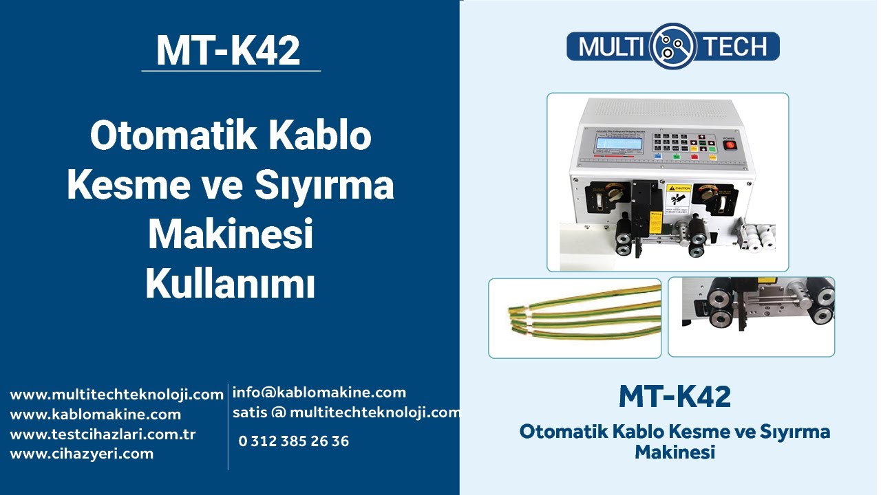 MT-K42 Otomatik Kablo Kesme ve Sıyırma Makinesi