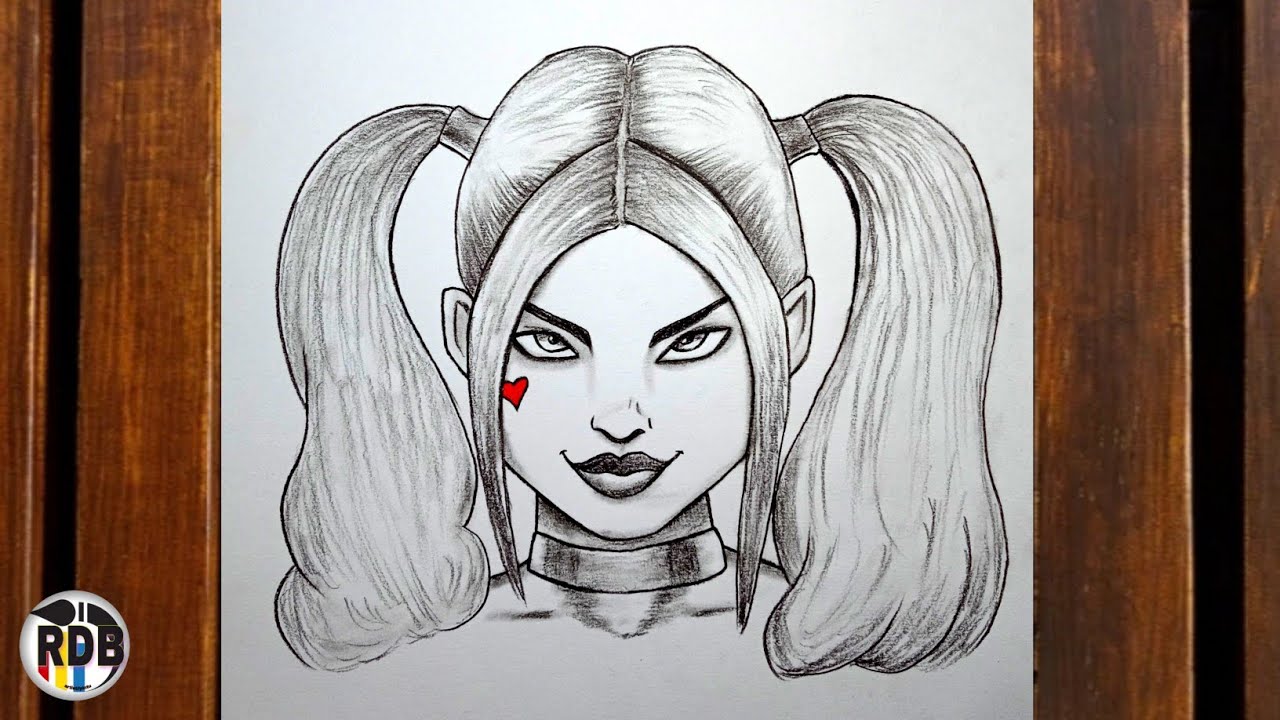 How To Draw Harley Quinn || drawing Tutorial 2024