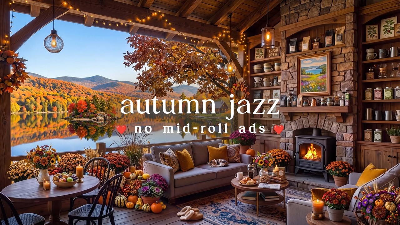 🍂 Warm Autumn Jazz (NO MID-ROLL ADS) &ndash; Cozy Piano Music for Golden Fall Days
