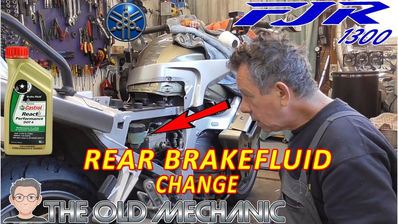 YAMAHA FJR1300 REAR BRAKE FLUID CHANGE ! Is THIS how YOUR dealer SHOULD do IT..!