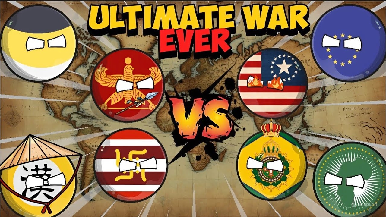 [ULTIMATE WAR EVER] 🥶🔥 || [EASTERN WORLD VS WESTERN WORLD] 💀 || #countryballs #geography 