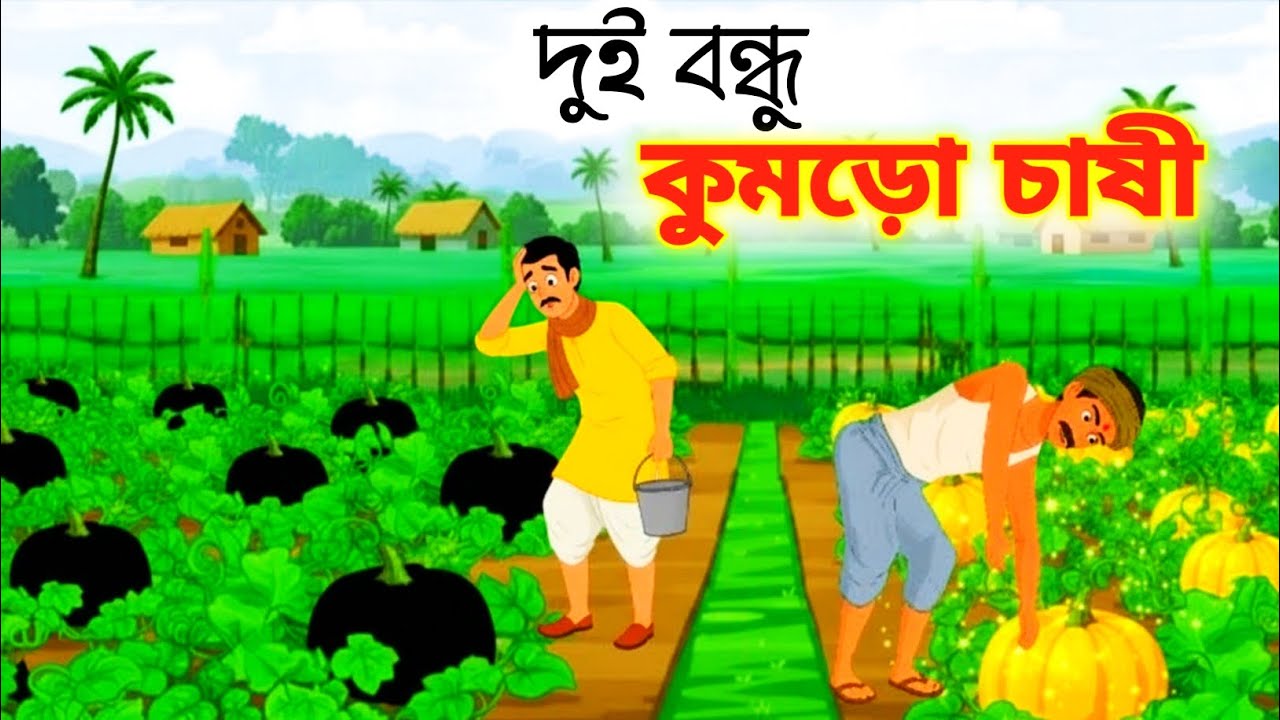 দুই বন্ধু কুমড়ো চাষী 🎃। Bangali moral story | Bengali fairy tales | Rupkothar golpo | Thakumar jhuli
