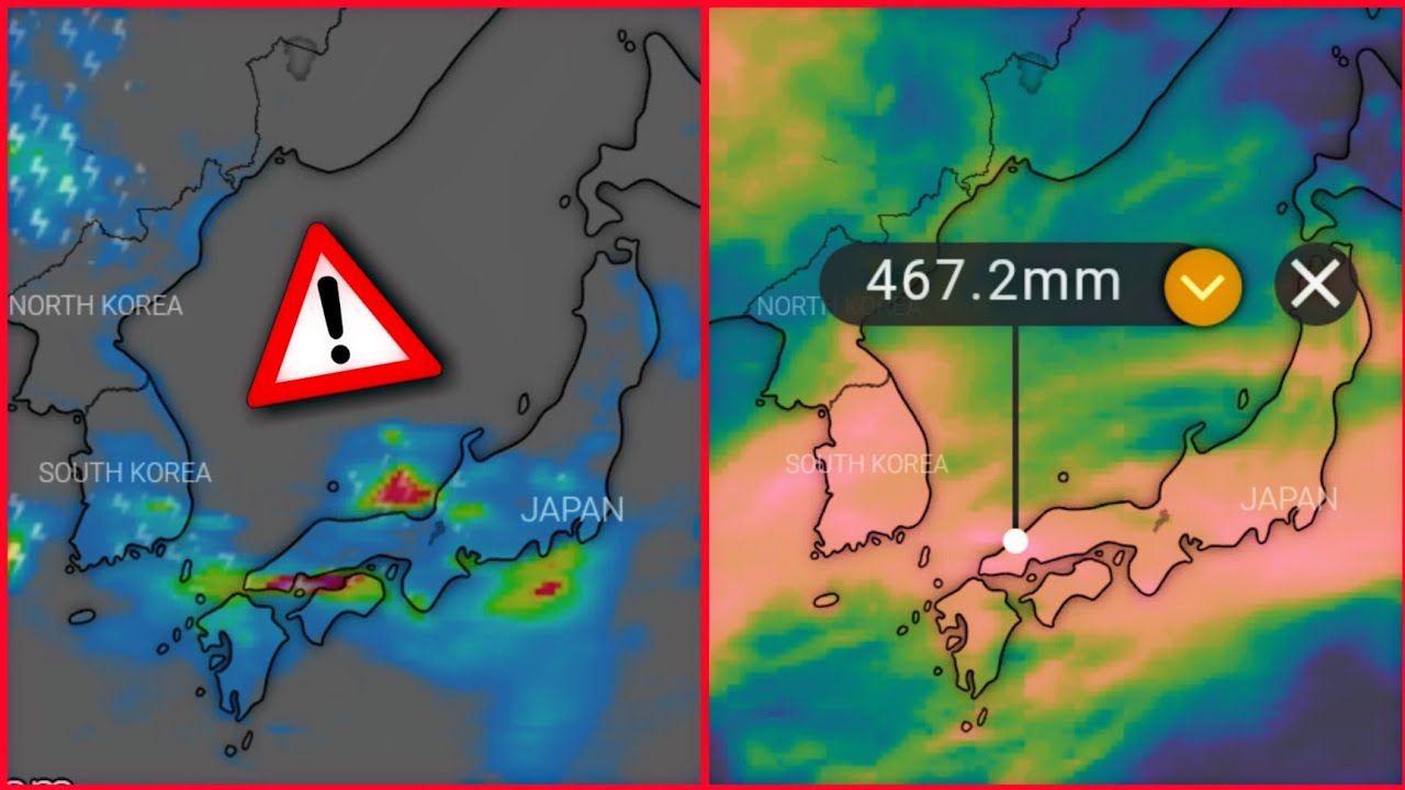 Japan and Korea weather alert: strong hailstorms and rain are expected for this week