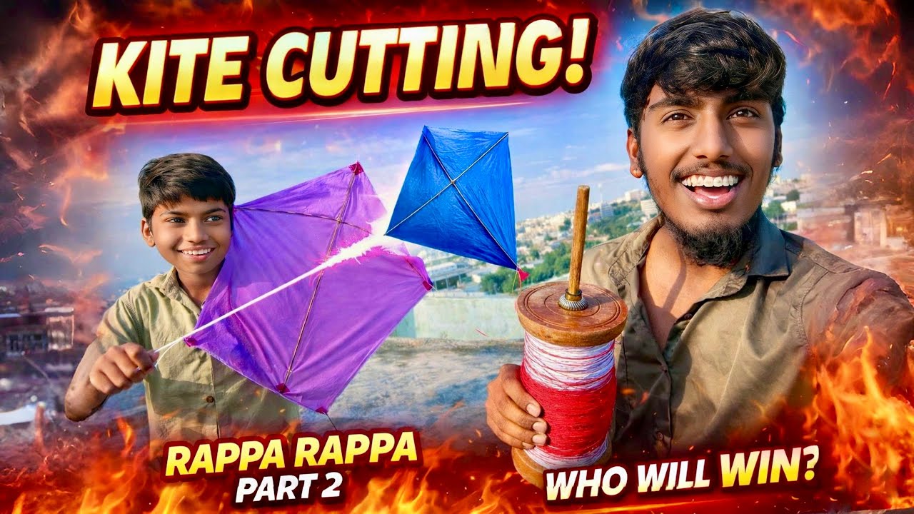 Kite Cutting Rappa Rappa Part 2 😂🔥 | Extreme Kite Cutting & Flying 2026 | Manja Battle #trending 