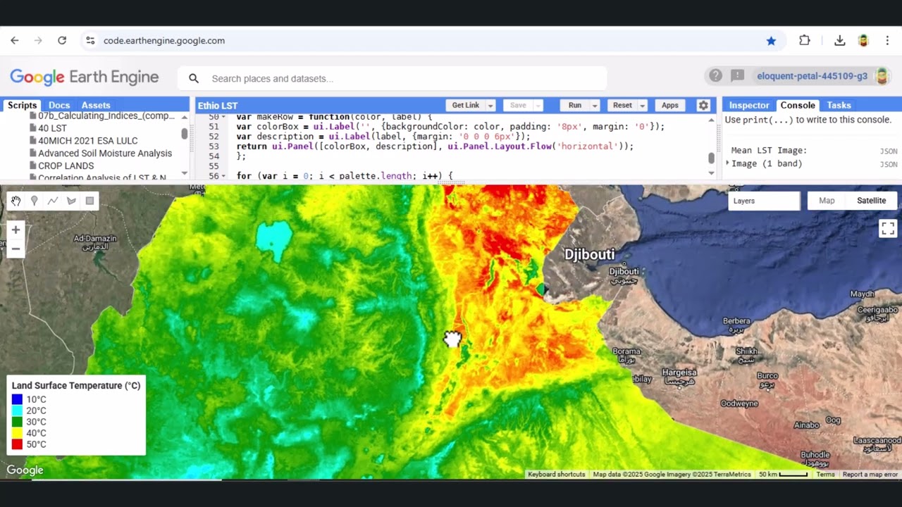 🔥 Mapping Land Surface Temperature in Ethiopia Using MODIS & Google Earth Engine 🌍 | GEE Tutorial
