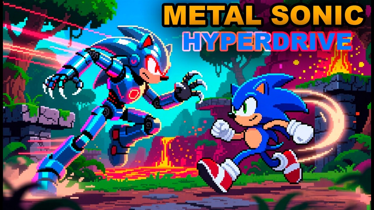 Playing Metal Sonic Hyperdrive - Robotic Isle (Sonic the Hedgehog Fan Game)