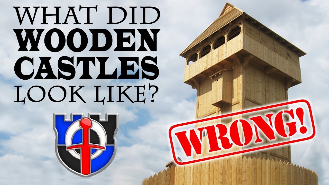 What did wooden castles look like and how were they built?