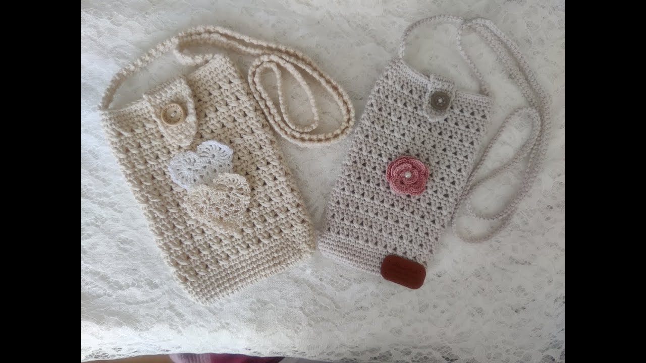 Tuto #Pochette pour #Téléphone ou autres au #crochet 🪡🧶❤️