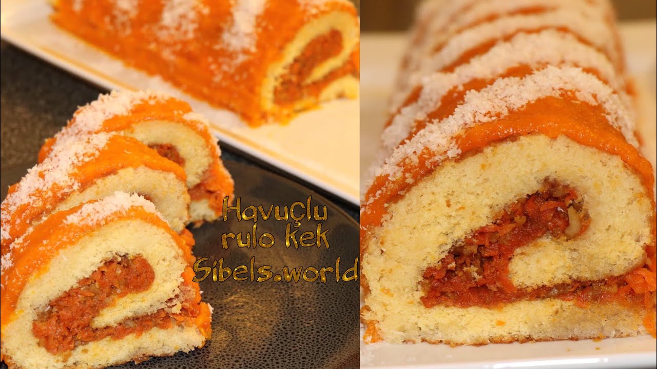 Havuçlu Rulo kek tarifi / Havuçlu kek / Kolay lezzetli kek tarifi / Havuç rüyası