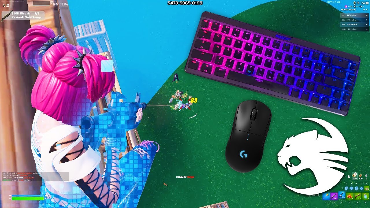 Unboxing Roccat Vulcan II Mini AIR + Fortnite Keyboard & Mouse Sounds ASMR Gameplay 😍