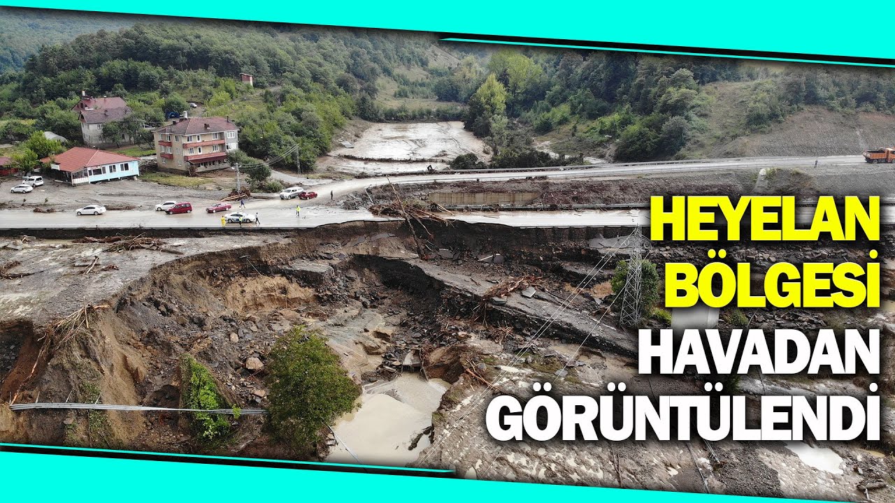 Bartın-Karabük Yolundaki Heyelan Drone ile Görüntülendi