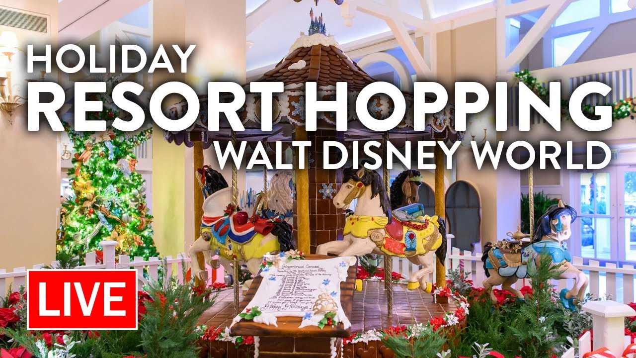 🔴LIVE: Holiday Resort Hopping Around Walt Disney World