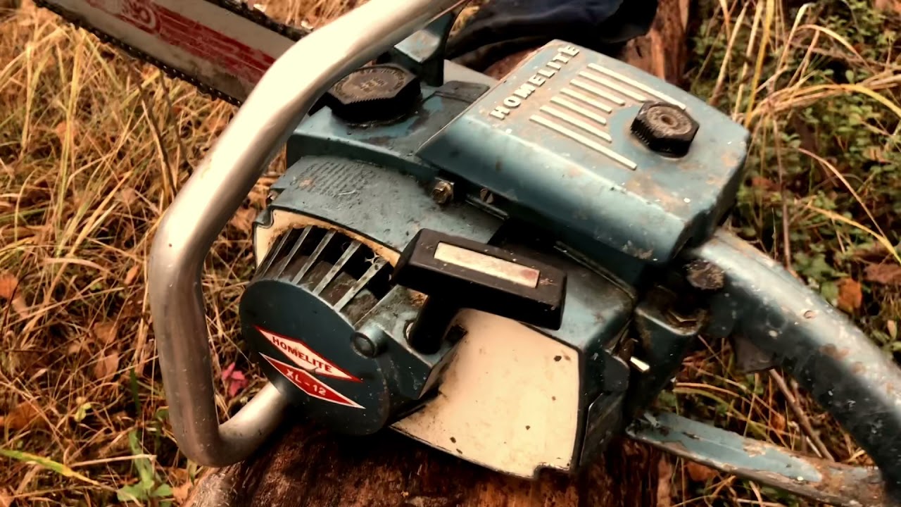 Homelite XL-12 vintage chainsaw quick test