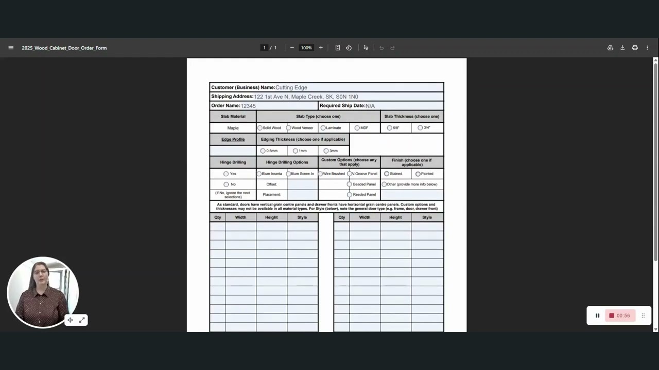 How To Order Slab Doors (Fillable PDF Guide)