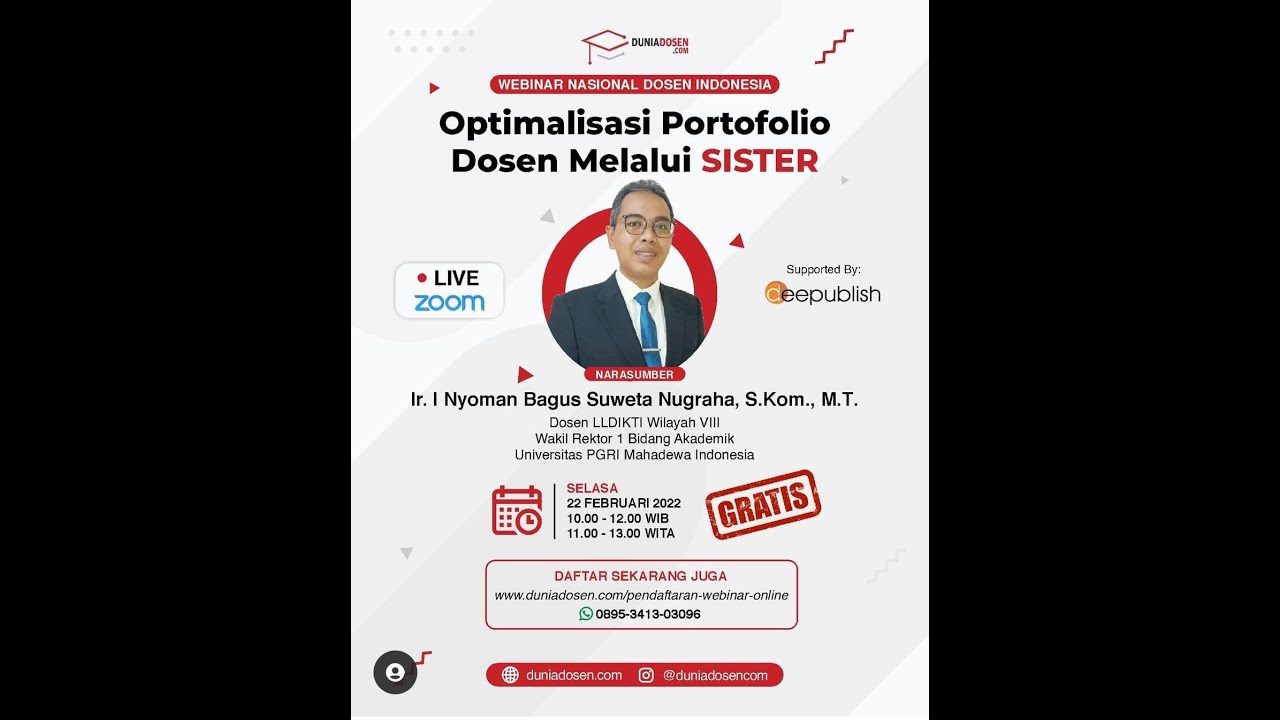 [LIVE] Optimalisasi Portofolio Dosen Melalui SISTER