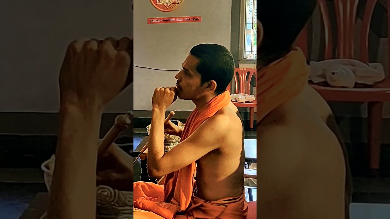 Tapta Mudra Dharane @Ramamandir #flute #music #song #devotional #vlog #gsbtemples #devotionalsong