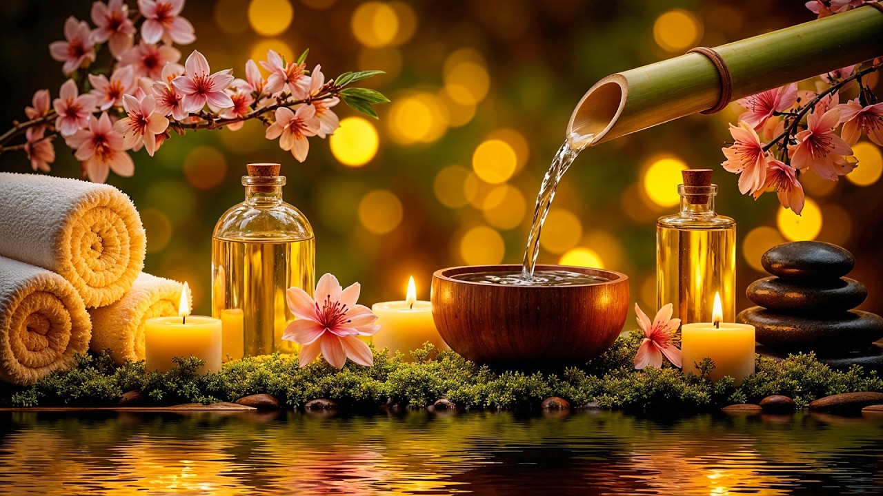 Relaxing Sleep Music 🌿 Calming Meditation, Soothing Water Sounds, Spa, Deep Sleep 😴