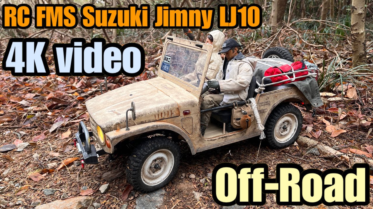 4k video RC FMS Suzuki Jimny LJ10 1/6 figure off road rally
