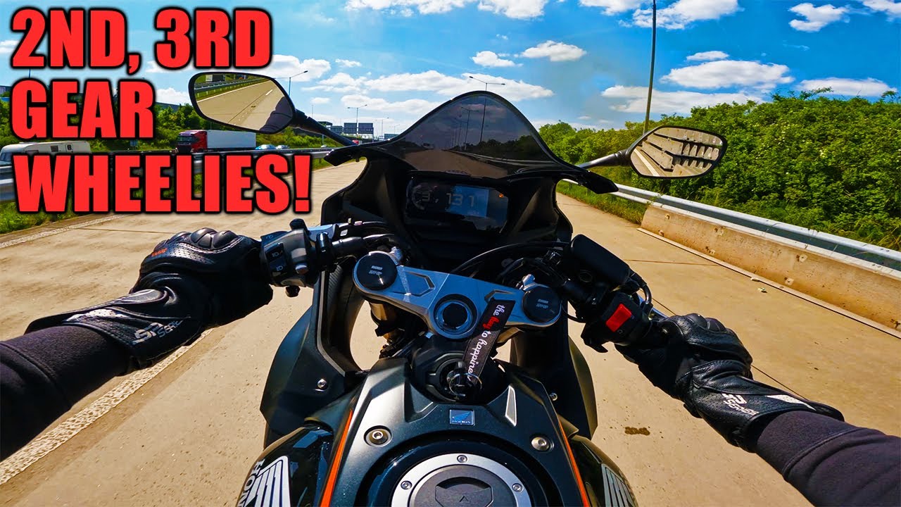 CBR650R: разгон на полной скорости, безумная езда и вилли!