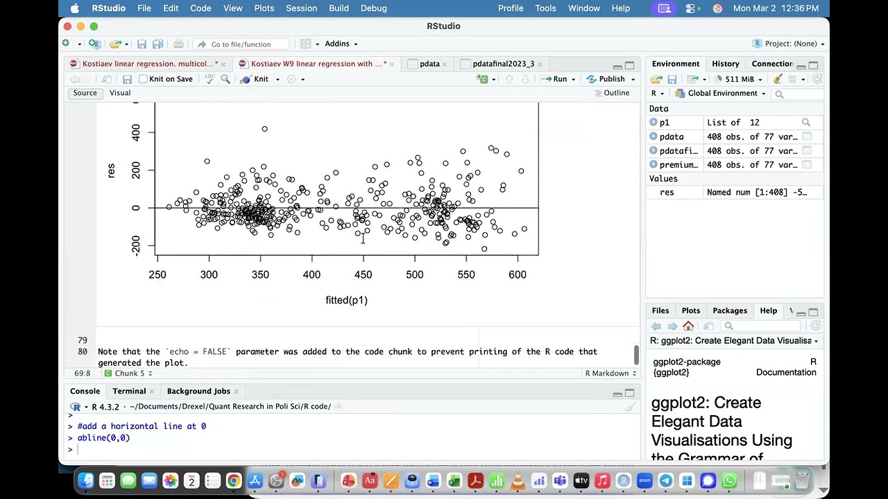 linear regression with interactions using R