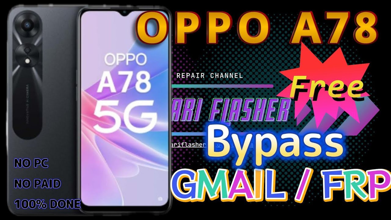 HAPUS FRP / GMAIL OPPO A78 terbaru tanpa pc
