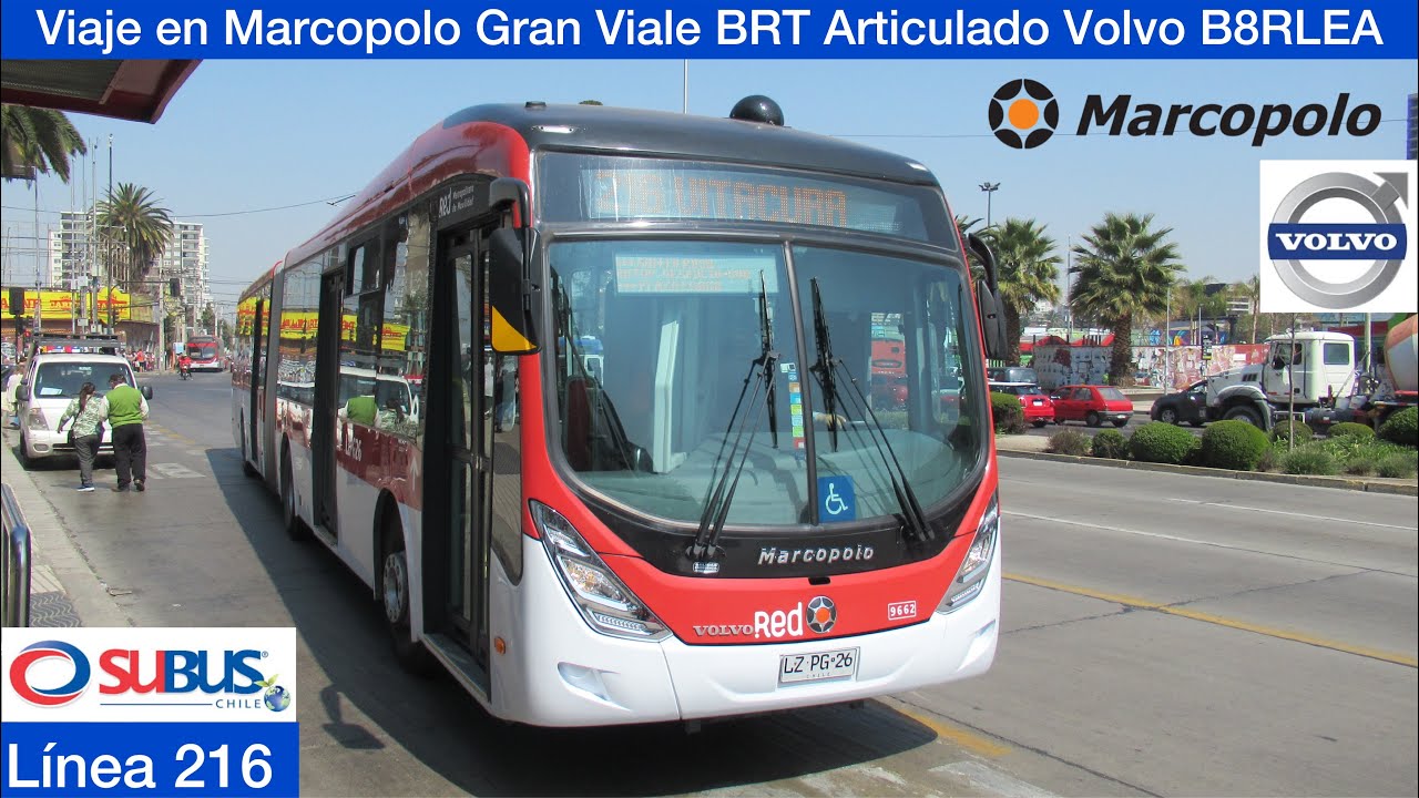 Marcopolo Gran Viale BRT Volvo B8RLEA (interior) - 216 hacia Vitacura