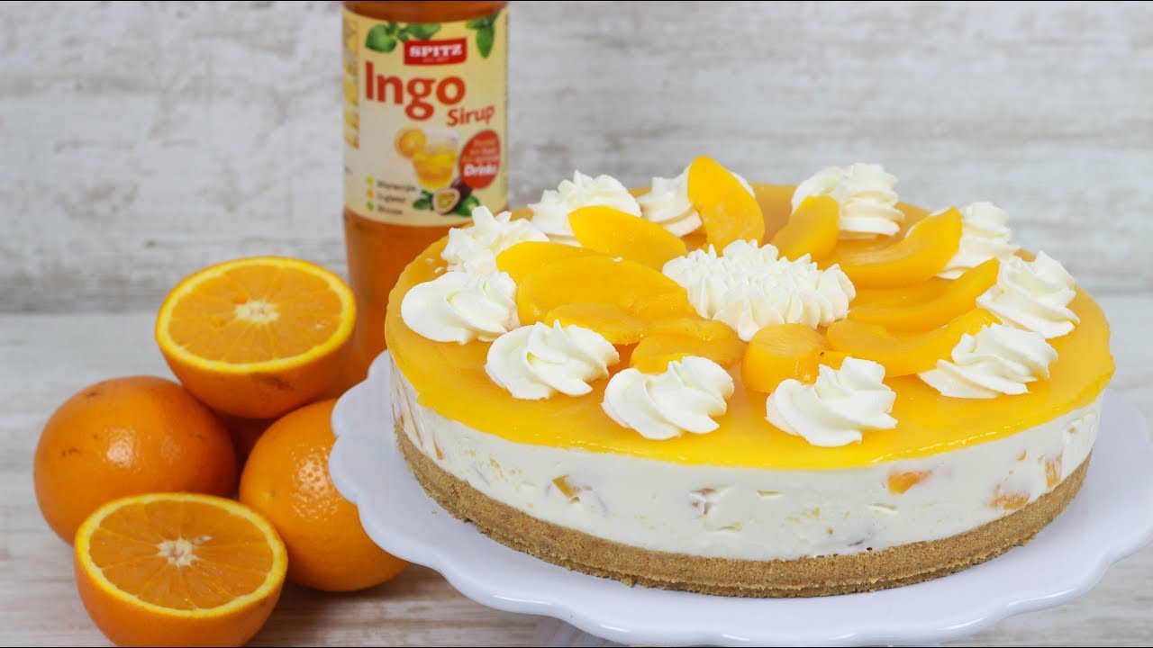 Solero Torte ohne Backen I No Bake Cake I Pfirsich Maracuja Torte