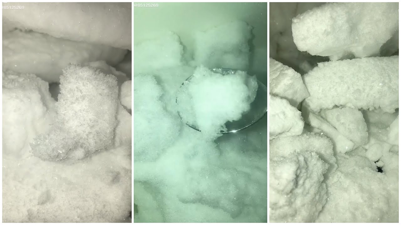 EP. 129EATING ICE | FREEZER FROST.asmr iceeating #freezerfrost #iceeating