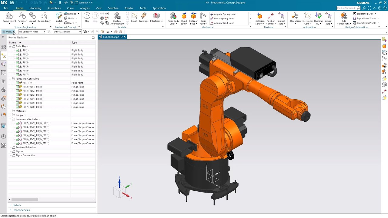 Industrial Robot - Simcenter Amesim with Mechatronic Concept Designer