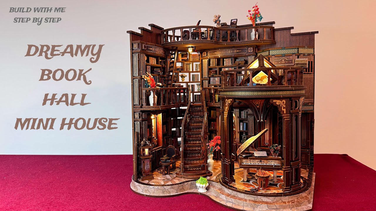 Dreamy Book Hall | 1:24 Scale DIY Miniature Kit📚