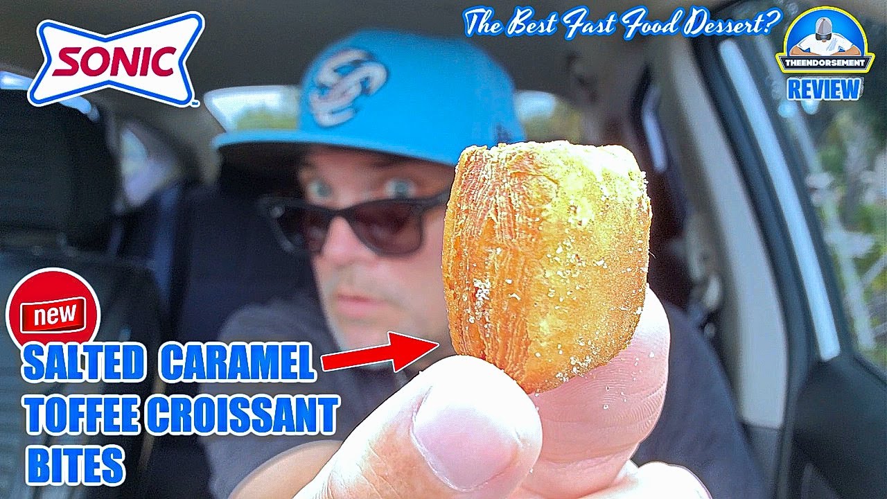 Sonic® Salted Caramel Toffee Croissant Bites Review! 🥐 | How Small Are They? | theendorsement