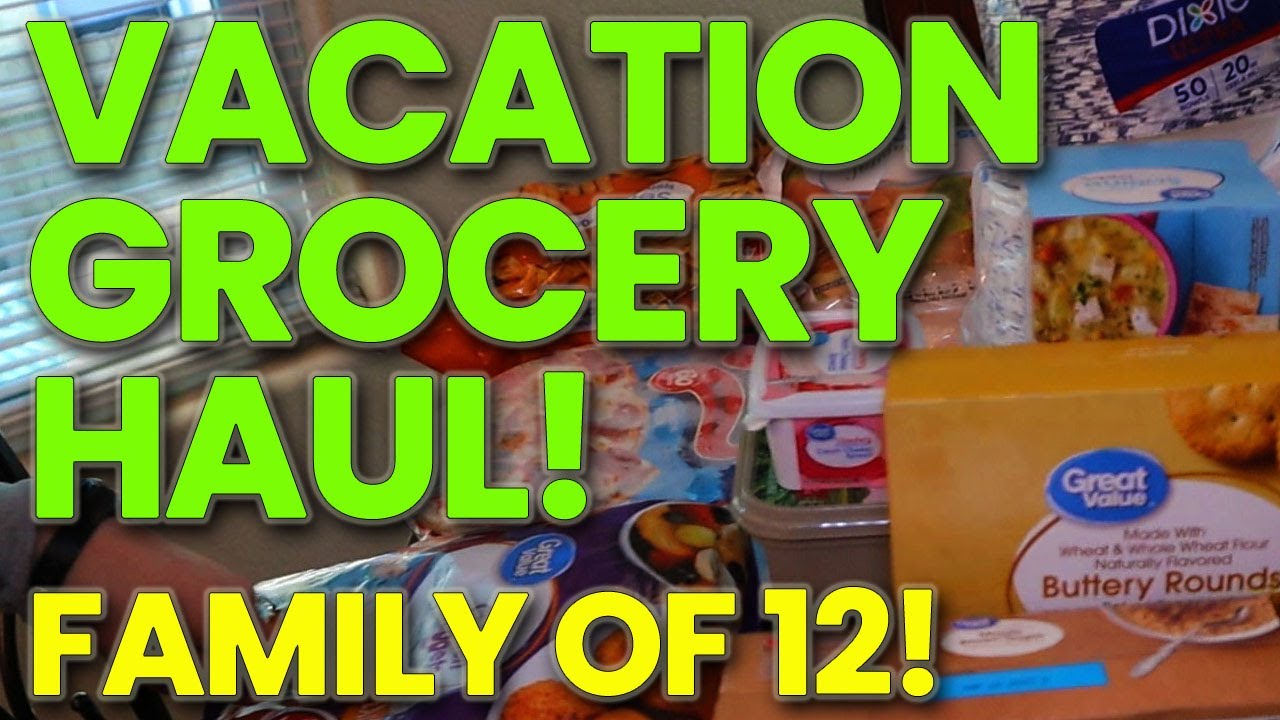 Vacation GROCERY Haul.  FAMILY of 12!  PART 1!  (Large Family Adoption Life)