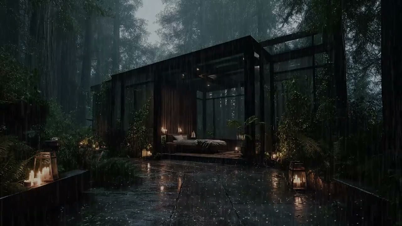Calm Rainy Jungle Night Ambience | Relaxing Forest Sounds for Sleep & Meditation 🌿☔
