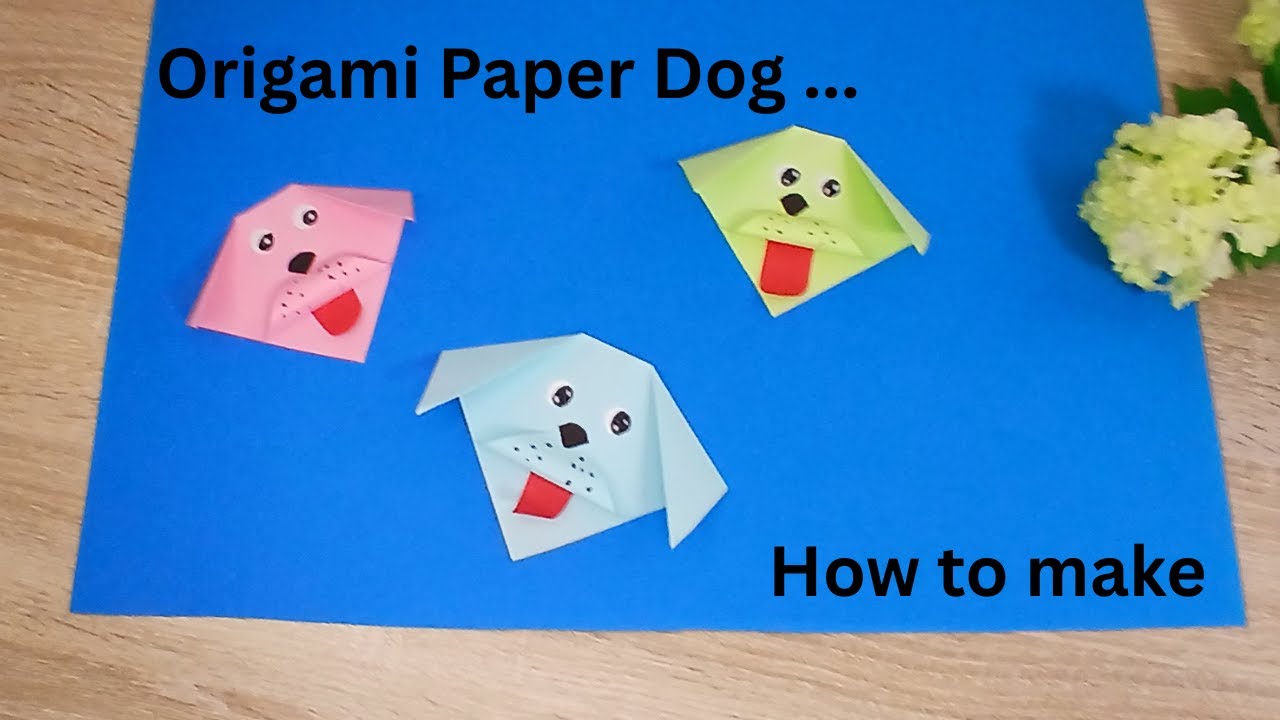 Simple craft - How to make origami Dog / Easy paper craft