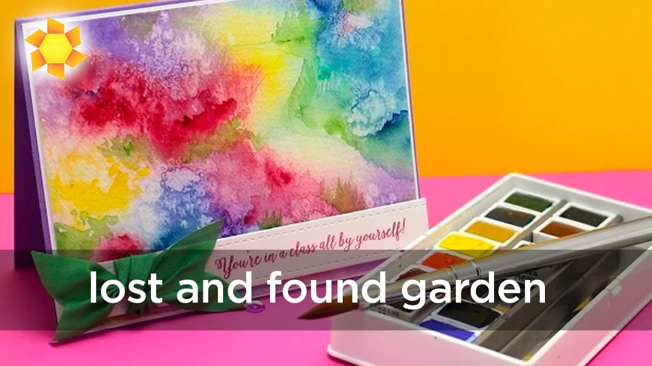 Lost and Found Watercolor Garden (salt technique)