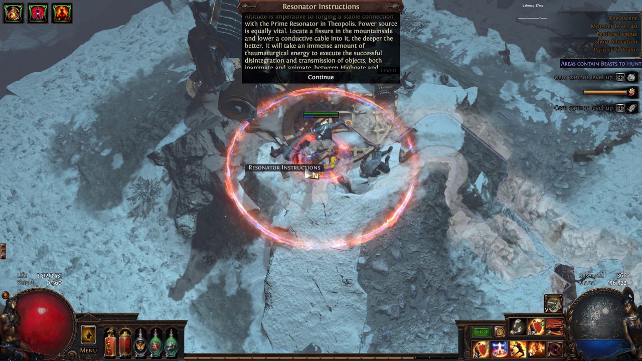 Resonator Instructions - Path of exile lore
